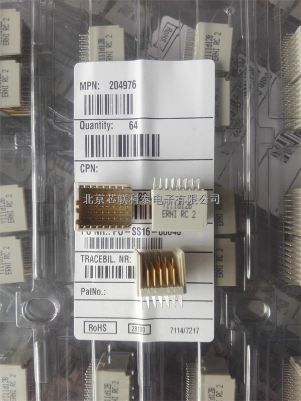 ERNI（恩尼）超级计算机耐高温垂直式母型电缆板对板连接器839300【4针】-839300尽在买卖IC网